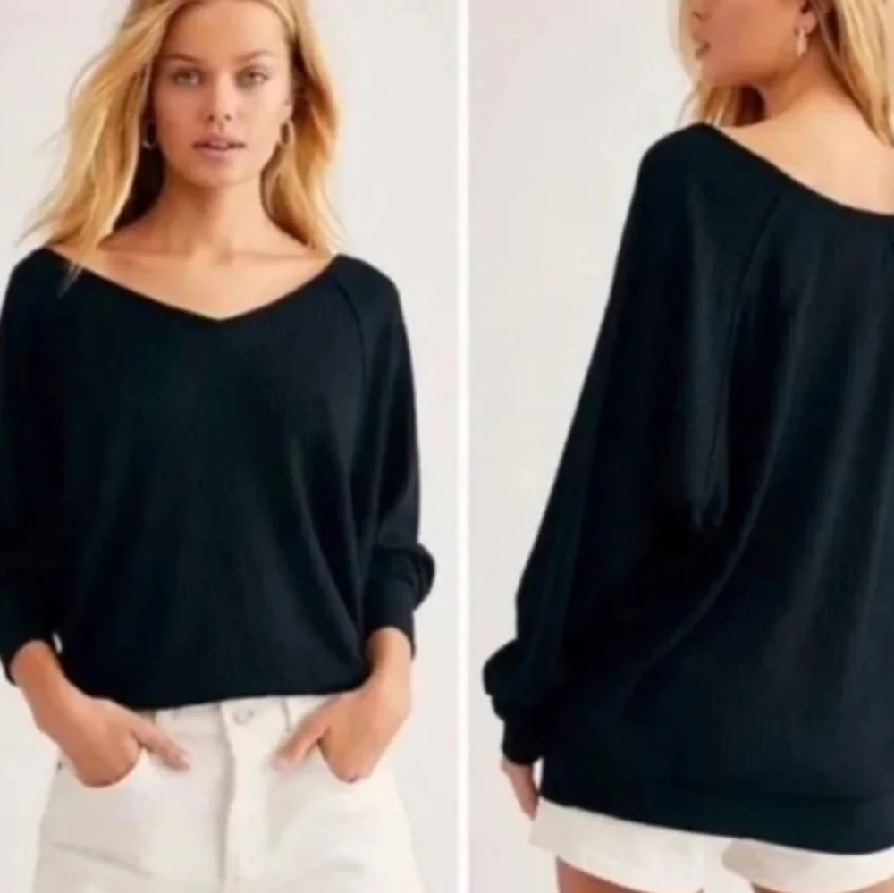 Free People Santa Clara Thermal in Black•M - Picture 2 of 10